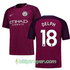 Billige Fotballdrakter Manchester City DELPH 18 Bortedraktsett 2017/18 Kortermet