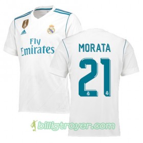 Billige Fotballdrakter Real Madrid MORATA 21 Hjemmedraktsett 2017/18 Kortermet