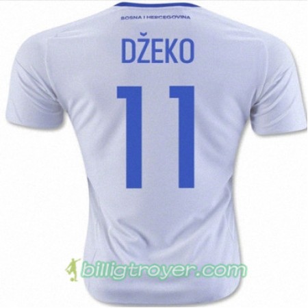 Billige Fotballdrakter Bosnia-Hercegovina DZEKO Bortedraktsett 2016/17 Kortermet
