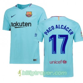 Billige Fotballdrakter FC Barcelona Paco Alcacer 17 Bortedraktsett 2017/18 Kortermet