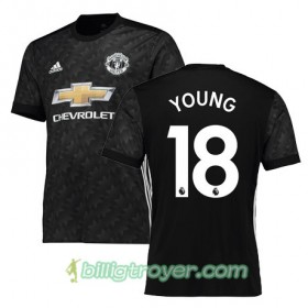 Billige Fotballdrakter Manchester United YOUNG 18 Bortedraktsett 2017/18 Kortermet