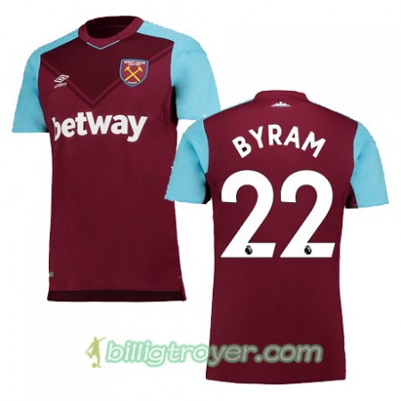 Billige Fotballdrakter West Ham United BYRAM Hjemmedraktsett 2017/18 Kortermet
