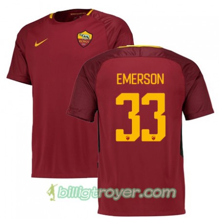 Billige Fotballdrakter AS Roma EMERSON 33 Hjemmedraktsett 2017/18 Kortermet