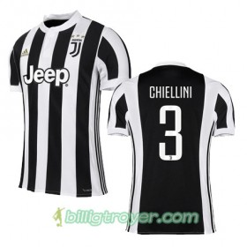 Billige Fotballdrakter Juventus CHIELLINI 3 Hjemmedraktsett 2017/18 Kortermet