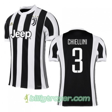 Billige Fotballdrakter Juventus CHIELLINI 3 Hjemmedraktsett 2017/18 Kortermet