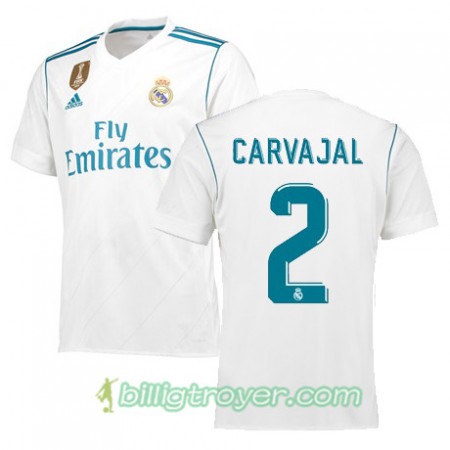 Billige Fotballdrakter Real Madrid CARVAJAL 2 Hjemmedraktsett 2017/18 Kortermet