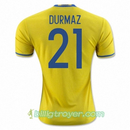 Billige Fotballdrakter Sverige JIMMY DURMAZ Hjemmedraktsett Euro 2016