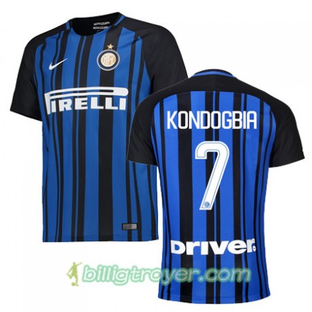 Billige Fotballdrakter Inter KONDOGBIA 7 Hjemmedraktsett 2017/18 Kortermet