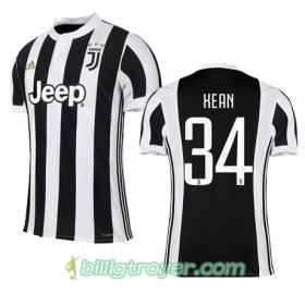 Billige Fotballdrakter Juventus KEAN 34 Hjemmedraktsett 2017/18 Kortermet