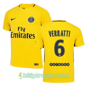 Billige Fotballdrakter Paris SG MARCO VERRATTI 6 Bortedraktsett 2017/18 Kortermet