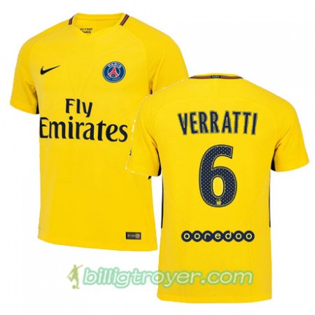 Billige Fotballdrakter Paris SG MARCO VERRATTI 6 Bortedraktsett 2017/18 Kortermet