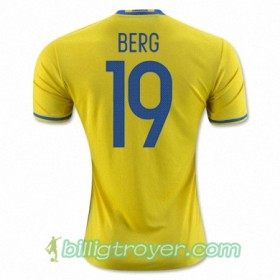 Billige Fotballdrakter Sverige MARCUS BERG Hjemmedraktsett Euro 2016