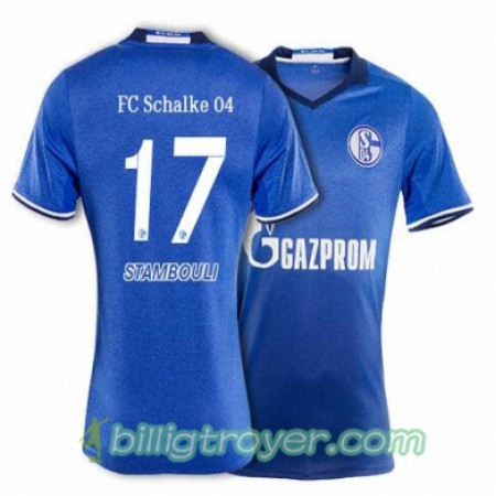 Billige Fotballdrakter FC Schalke 04 STAMBOULI 17 Hjemmedraktsett 2017/18 Kortermet