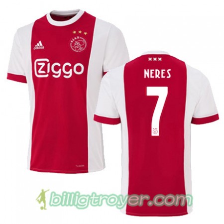 Billige Fotballdrakter AFC Ajax David Neres 7 Hjemmedraktsett 2017/18 Kortermet