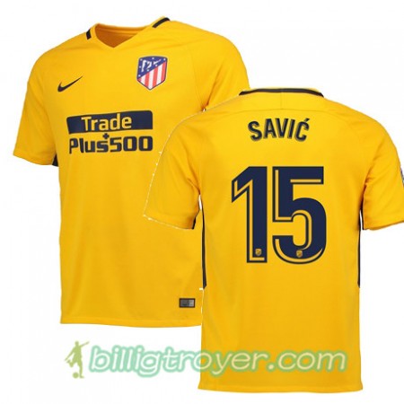 Billige Fotballdrakter Atlético Madrid SAVIC 15 Bortedraktsett 2017/18 Kortermet