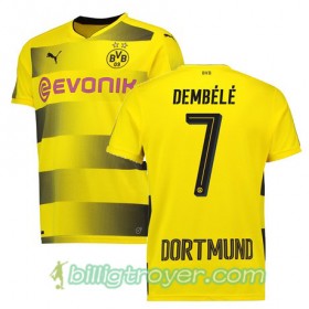Billige Fotballdrakter Borussia Dortmund DEMBELE 7 Hjemmedraktsett 2017/18 Kortermet