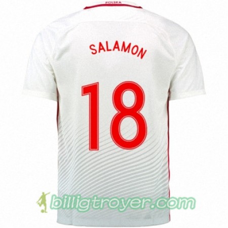 Billige Fotballdrakter Polen BARTOSZ SALAMON Hjemmedraktsett Euro 2016