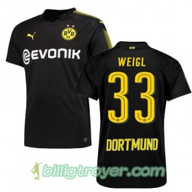 Billige Fotballdrakter Borussia Dortmund WEIGL 33 Bortedraktsett 2017/18 Kortermet