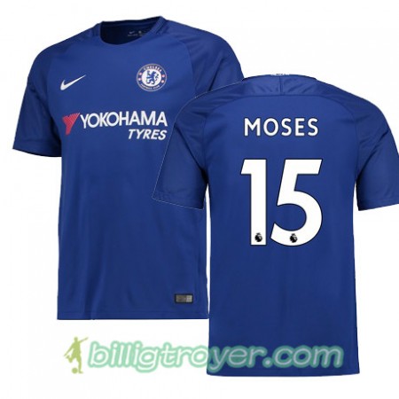 Billige Fotballdrakter Chelsea MOSES 15 Hjemmedraktsett 2017/18 Kortermet