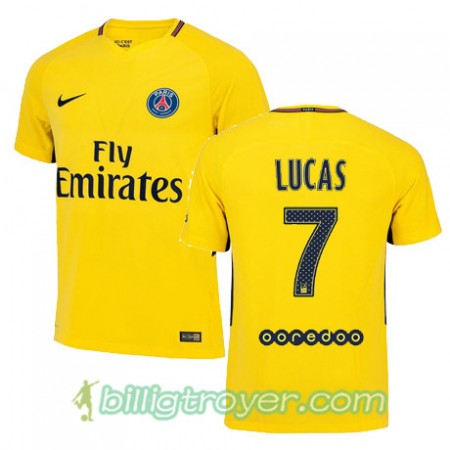 Billige Fotballdrakter Paris SG LUCAS MOURA 7 Bortedraktsett 2017/18 Kortermet