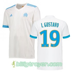 Billige Fotballdrakter Olympique de Marseille LUIZ GUSTAVO 19 Hjemmedraktsett 2017/18 Kortermet