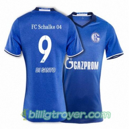 Billige Fotballdrakter FC Schalke 04 DI SANTO 9 Hjemmedraktsett 2017/18 Kortermet