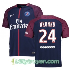 Billige Fotballdrakter Paris SG CHRISTOPHER NKUNKU 24 Hjemmedraktsett 2017/18 Kortermet