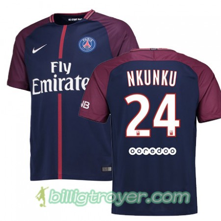 Billige Fotballdrakter Paris SG CHRISTOPHER NKUNKU 24 Hjemmedraktsett 2017/18 Kortermet