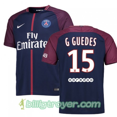 Billige Fotballdrakter Paris SG Goncalo Guedes 15 Hjemmedraktsett 2017/18 Kortermet