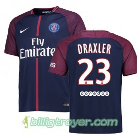 Billige Fotballdrakter Paris SG Julian Draxler 23 Hjemmedraktsett 2017/18 Kortermet