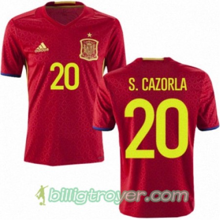 Billige Fotballdrakter Spania SANTI CAZORLA Hjemmedraktsett Euro 2016