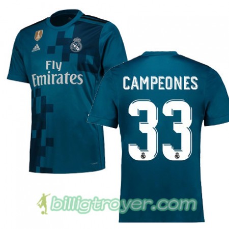 Billige Fotballdrakter Real Madrid Campeones 33 Tredjedraktsett 2017/18 Kortermet