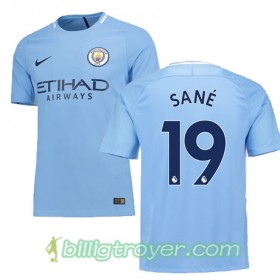Billige Fotballdrakter Manchester City SANE 19 Hjemmedraktsett 2017/18 Kortermet
