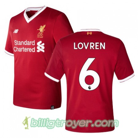Billige Fotballdrakter Liverpool LOVREN 6 Hjemmedraktsett 2017/18 Kortermet