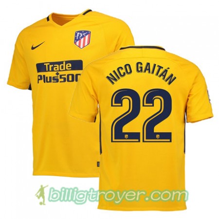 Billige Fotballdrakter Atlético Madrid NICO GAITAN 22 Bortedraktsett 2017/18 Kortermet
