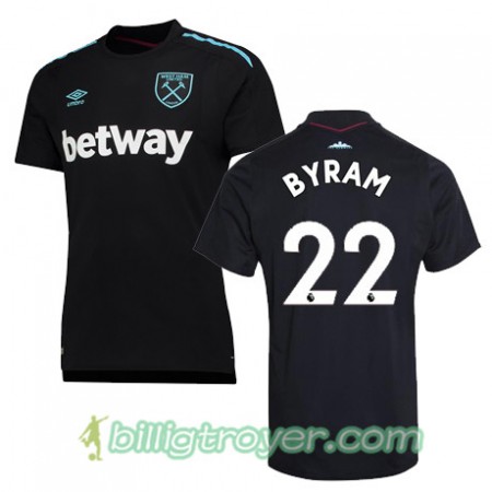 Billige Fotballdrakter West Ham United BYRAM Bortedraktsett 2017/18 Kortermet