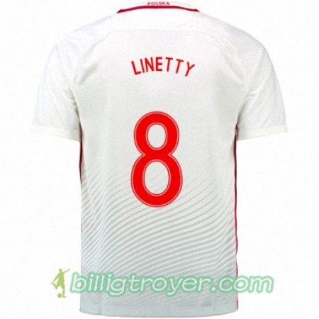Billige Fotballdrakter Polen KAROL LINETTY Hjemmedraktsett Euro 2016