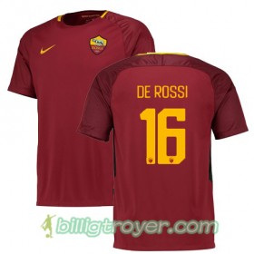 Billige Fotballdrakter AS Roma DE ROSSI 16 Hjemmedraktsett 2017/18 Kortermet
