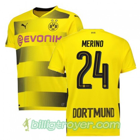 Billige Fotballdrakter Borussia Dortmund MERINO 24 Hjemmedraktsett 2017/18 Kortermet
