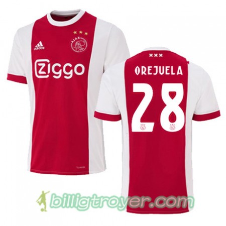 Billige Fotballdrakter AFC Ajax LUIS MANUEL OREJUELA 28 Hjemmedraktsett 2017/18 Kortermet