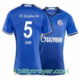 Billige Fotballdrakter FC Schalke 04 GEIS 5 Hjemmedraktsett 2017/18 Kortermet