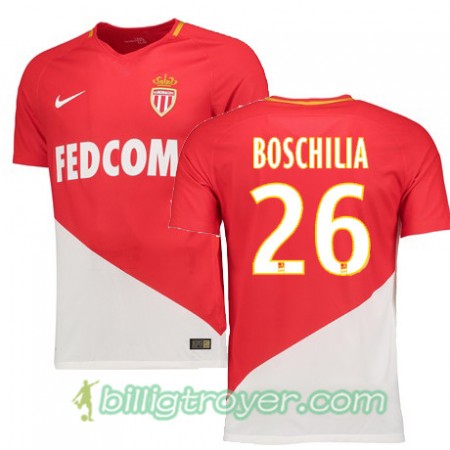 Billige Fotballdrakter AS Monaco GABRIEL BOSCHILIA 26 Hjemmedraktsett 2017/18 Kortermet