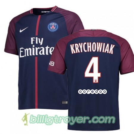 Billige Fotballdrakter Paris SG GRZEGORZ KRYCHOWIAK 4 Hjemmedraktsett 2017/18 Kortermet