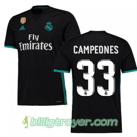 Billige Fotballdrakter Real Madrid Campeones 33 Bortedraktsett 2017/18 Kortermet
