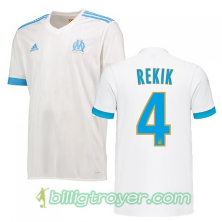 Billige Fotballdrakter Olympique de Marseille KARIM REKIK 4 Hjemmedraktsett 2017/18 Kortermet
