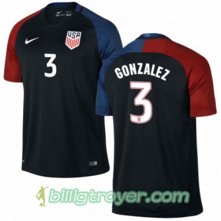 Billige Fotballdrakter USA OMAR GONZALEZ Bortedraktsett 2016/17 Kortermet