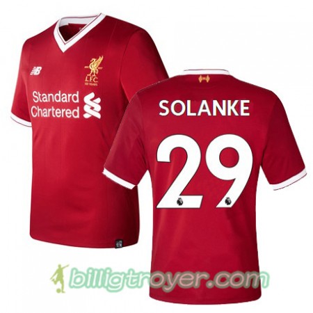 Billige Fotballdrakter Liverpool SOLANKE 29 Hjemmedraktsett 2017/18 Kortermet