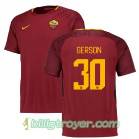 Billige Fotballdrakter AS Roma GERSON 30 Hjemmedraktsett 2017/18 Kortermet