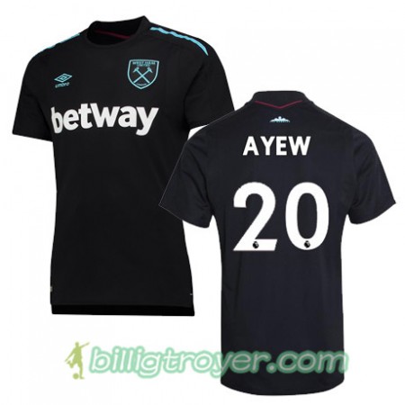 Billige Fotballdrakter West Ham United A AYEW Bortedraktsett 2017/18 Kortermet