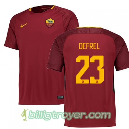 Billige Fotballdrakter AS Roma DEFREL 23 Hjemmedraktsett 2017/18 Kortermet